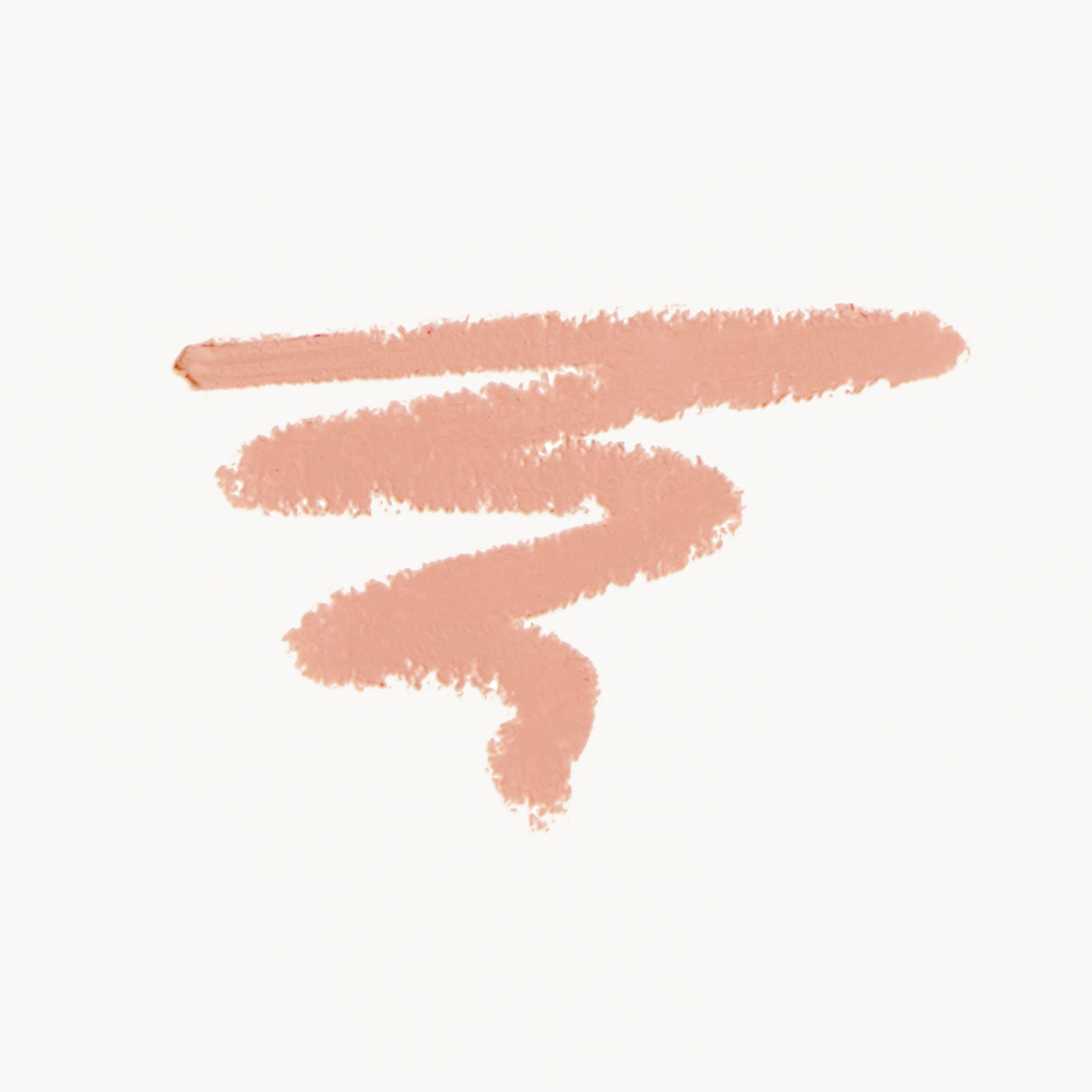 A thick soft beige scribble on a white background