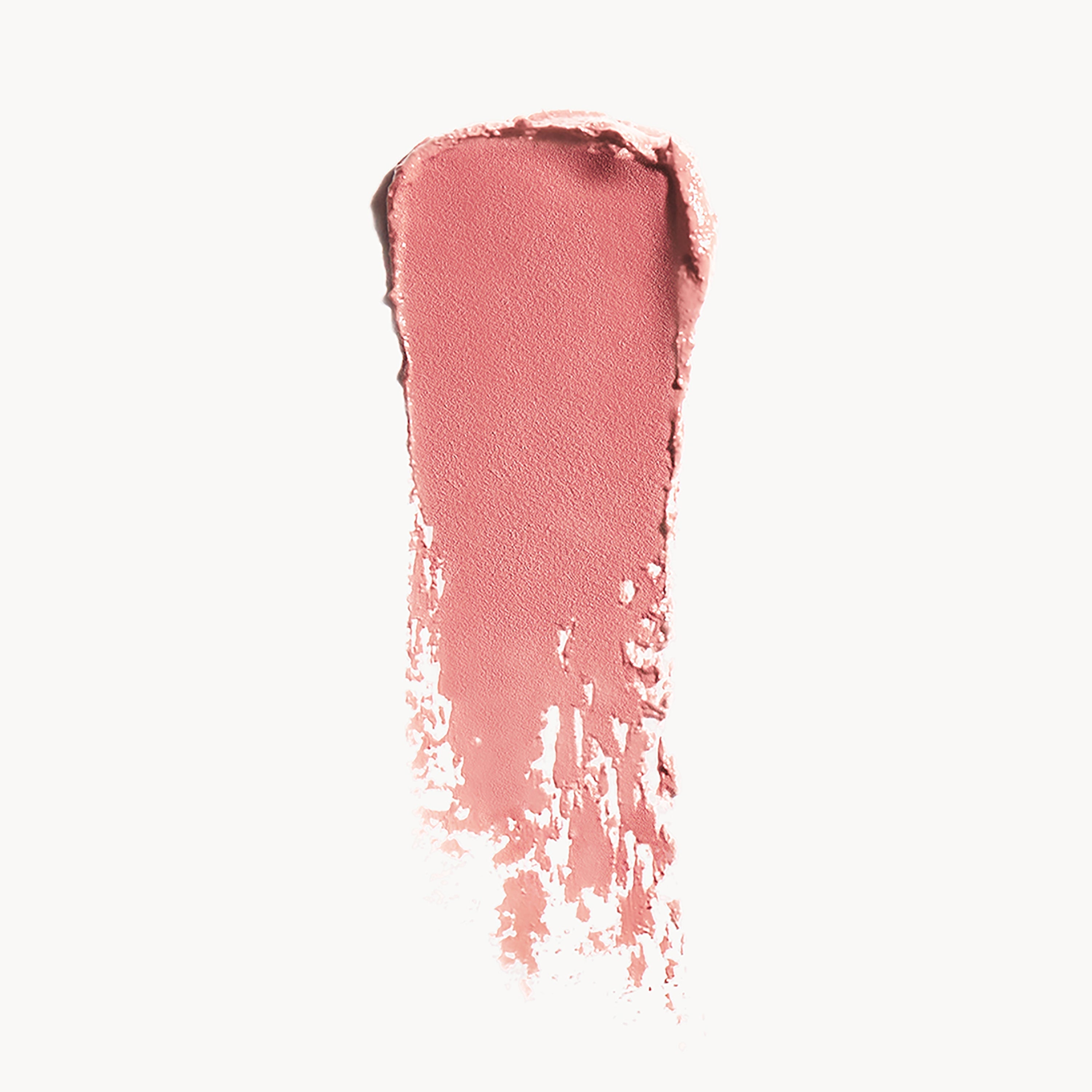 Pink lipstick swatch on a white background